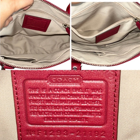 Coach Legacy # 21192 Leather Archive Zip Top Handle Bag - Black Cherry Red (NWT) - Picture 6 of 12